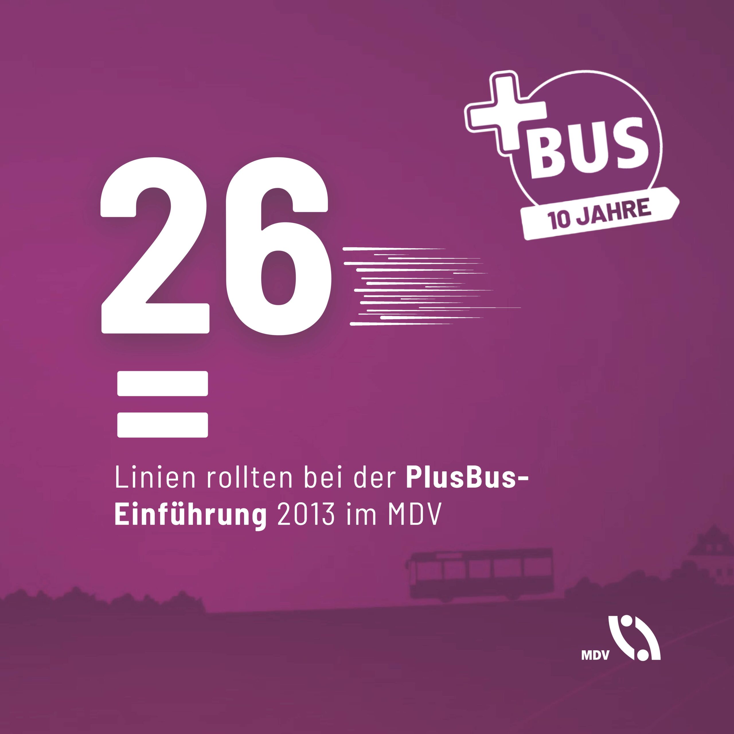 2013 26 PlusBus-Linien im MDV